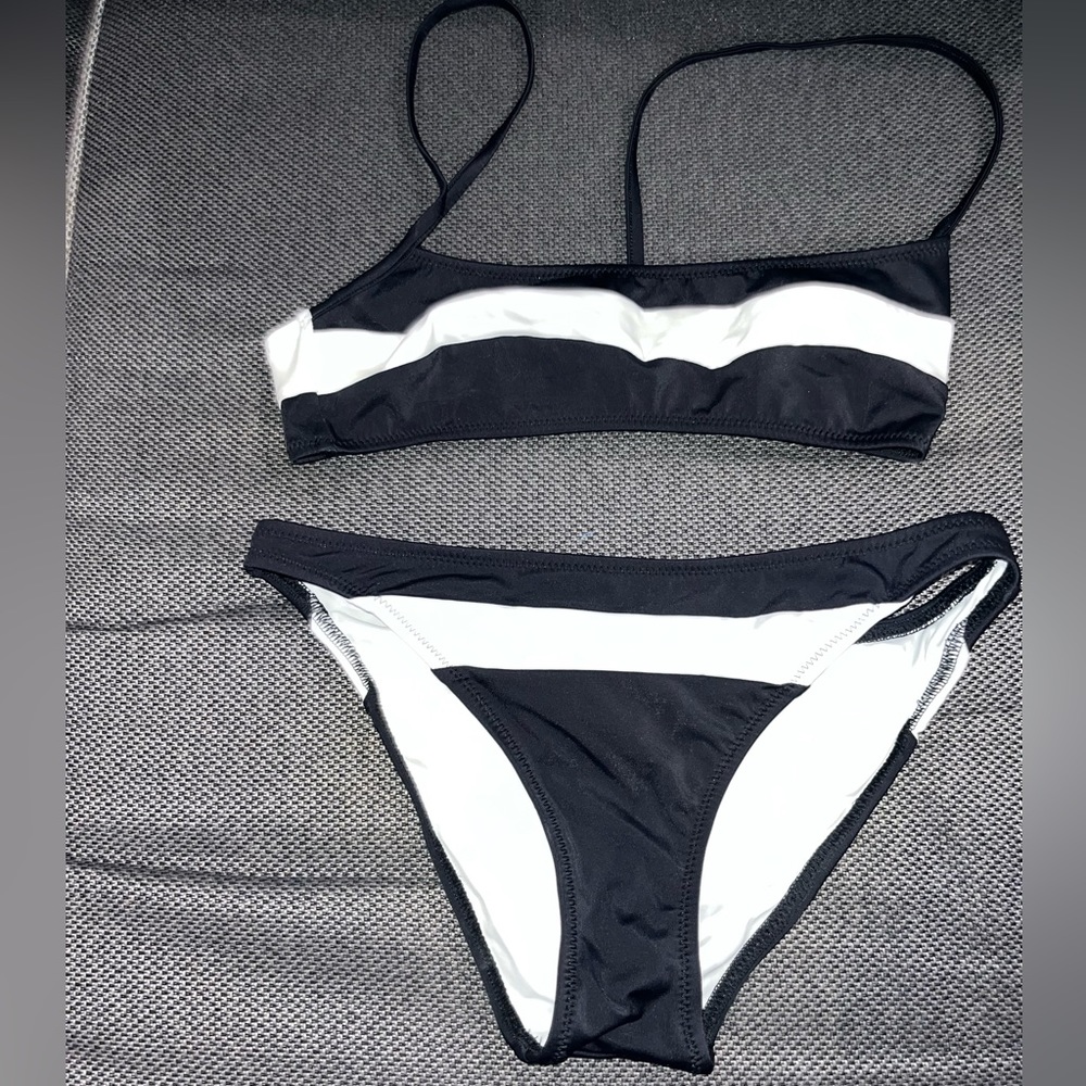 Solid And Striped Swimsuit - image 1